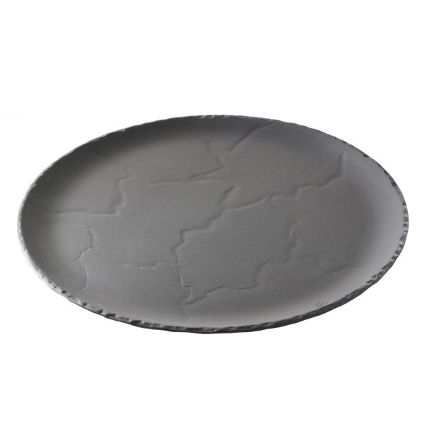 set of 4 basalt round plate, 2 sizes