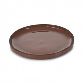 Assiette plate en porcelaine - 15cm - Cannelle
