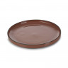 Assiette plate en porcelaine - 21cm - Cannelle