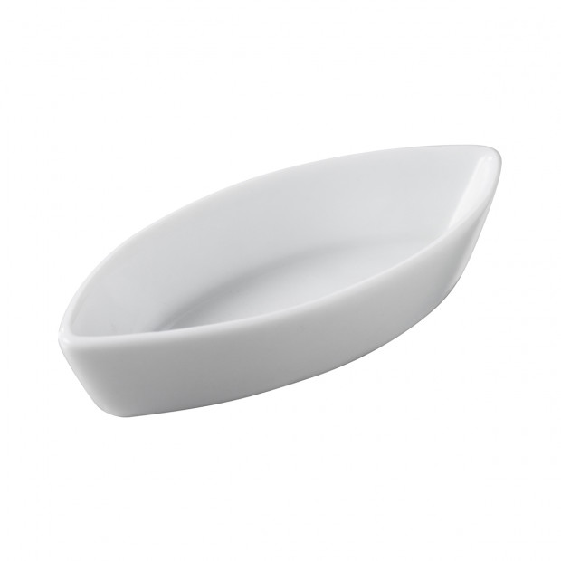 Calisson en porcelaine - 9.5 cm - Blanc