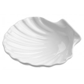 Coquille Saint-Jacques en porcelaine - Blanc