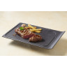 Assiette steak en ardoise - 33cm - Noir