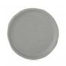 Assiette plate en porcelaine - 21 cm - Gris