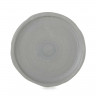 Assiette plate en porcelaine - 23.5 cm - Gris