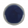Assiette plate en porcelaine - 23.5 cm - Bleu