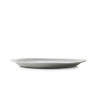 Assiette plate en porcelaine - 26 cm - Gris