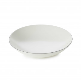 Assiette fond plat en porcelaine - Blanc coton