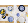 Assiette Plate en Porcelaine Equinoxe Edition Collector - Bleu Nuit - 16 cm & 31 cm