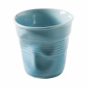 Gobelet froissé en porcelaine - 8 cl - Bleu