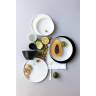 Assiette creuse en porcelaine - 17cm - Noir et Blanc