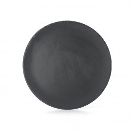 Assiette plate en ardoise - 20cm - Noir