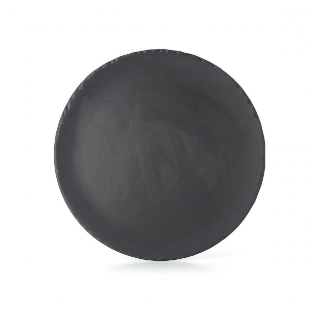 Assiette plate en ardoise - 26cm - Noir
