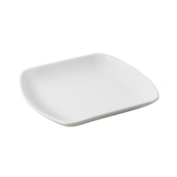 Assiette plate en porcelaine - 20,8cm - Blanc