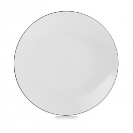 Assiette plate en porcelaine - 28cm - Blanc