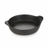 Plat rond en porcelaine - 18 cm - Noir 