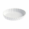 Plat à tarte en porcelaine - 12.5 cm - Blanc