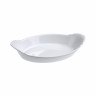 Plat ovale en porcelaine - 23 cm - Blanc