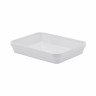 Plat rectangulaire en porcelaine - 28 cm - Blanc