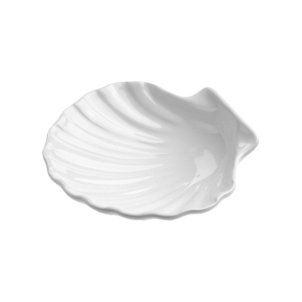 Coquille Saint-Jacques en porcelaine - Blanc