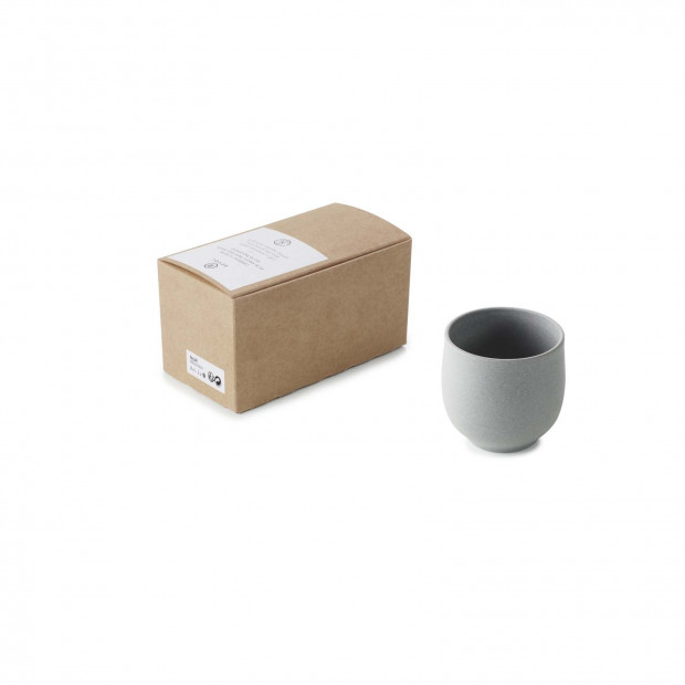 Coffret tasses en porcelaine - 8 cl - Gris