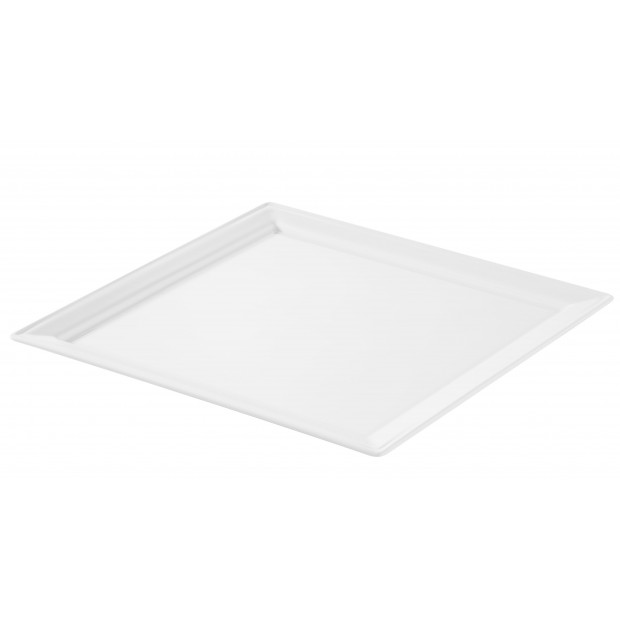 Assiette plate en porcelaine - 30 cm - Blanc