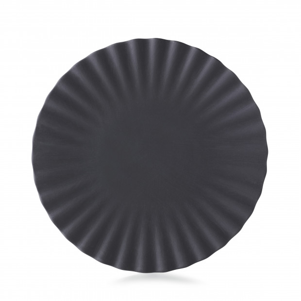 Assiette plate en porcelaine - 21 cm - Noir