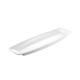 Plat à buffet en porcelaine - 53cm - Blanc