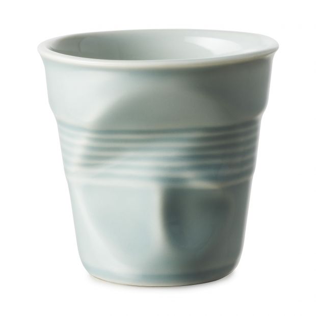 Gobelet froissés en porcelaine - Bleu clair