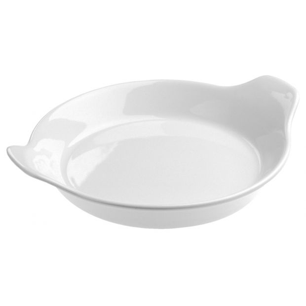 Plat à oeufs en porcelaine - 15 cm - Blanc