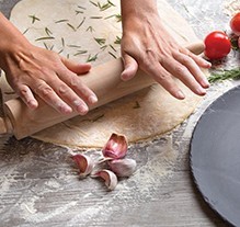 Pizza Bianca, crispy rosemary crust