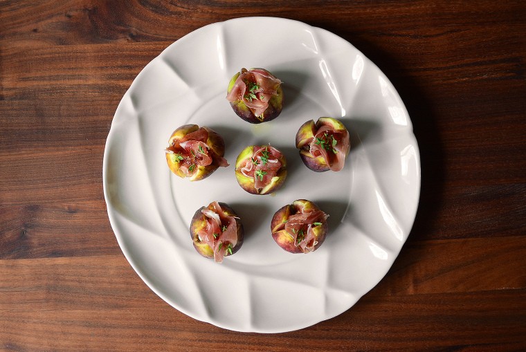 A cook's canvas Fresh figs with Cambozola and prosciutto