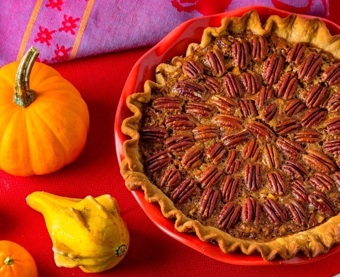 Double-nut Bourbon Pecan pie